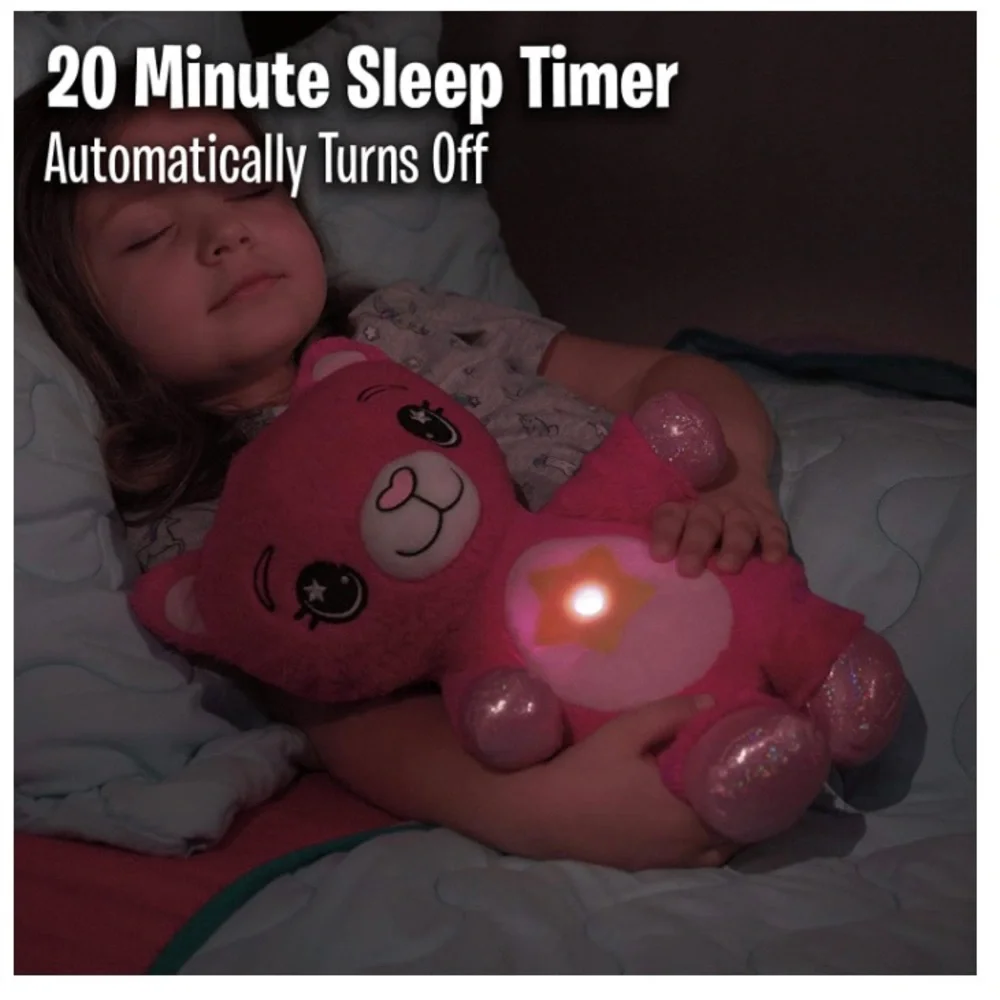 Ontel Star Belly Dream Lites, Stuffed Animal Night Light, Pretty Pink Kitty - Picture 4 of 6
